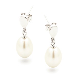 Silver freshwater Pearl Studs